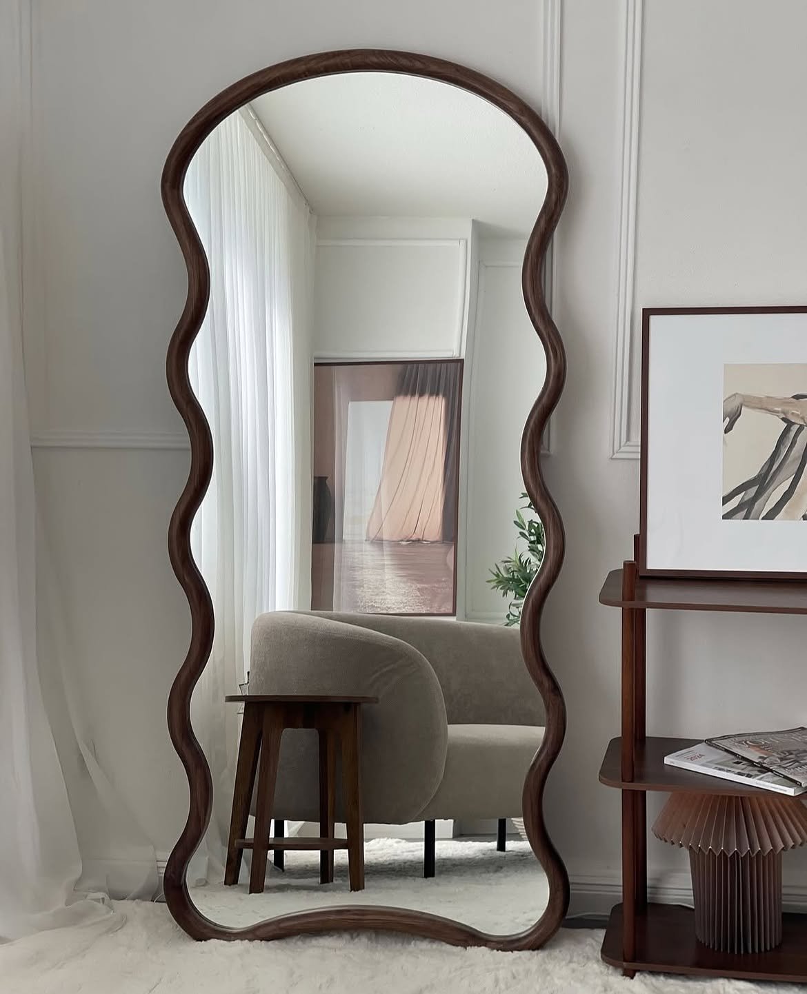 Miroir qamar Bois foncé — photo 3