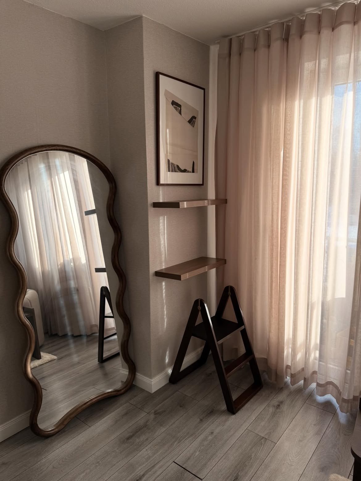 Miroir qamar Bois foncé — photo 1